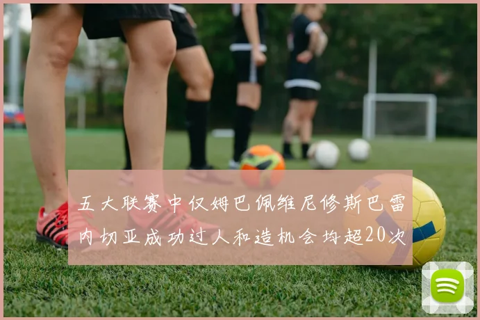 五大联赛中仅姆巴佩维尼修斯巴雷内切亚成功过人和造机会均超20次的传奇表现